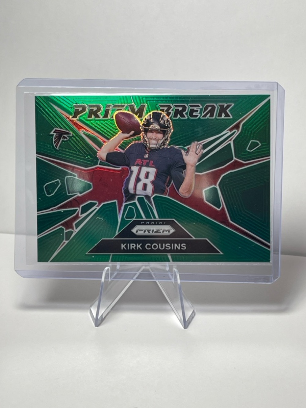 2024 Prizm Break Kirk Cousins Football Card - Green Sparkle